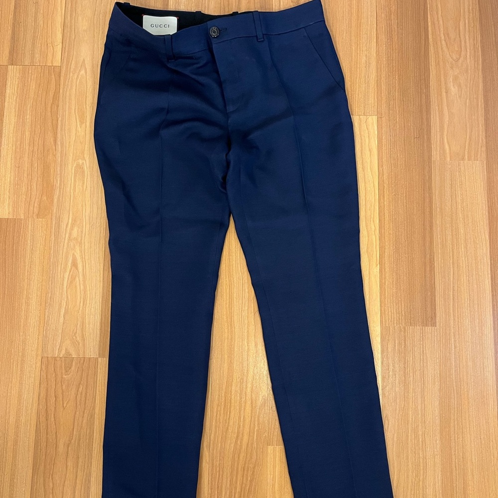 Gucci SS16 Wool/Silk Ruffle Pants